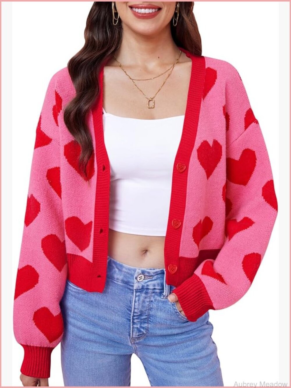 Cropped Y2K Long Sleeve Button Down Cardigan Sweater